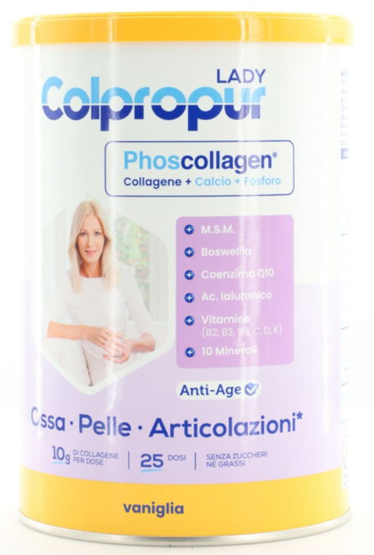 Colpropur Lady Vaniglia Integratore Donna per Ossa, Pelle e Articolazioni 332,5 g